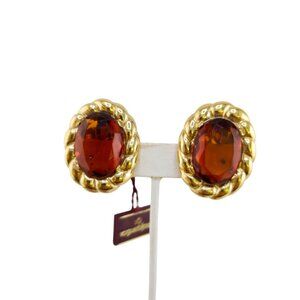 Vogue Bijoux Vintage Clip-On Earrings With Original Tag (A7757)